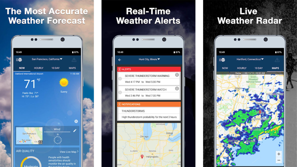 google weather app for android