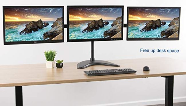 VIVO Triple Monitor Adjustable 
 stand Mount