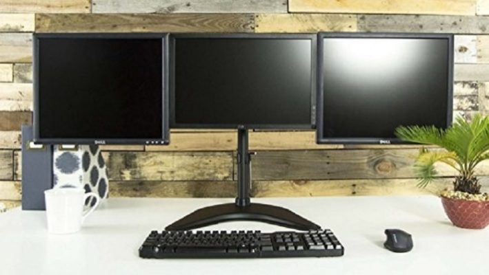 How much is best triple monitor adjustable stand in 2020?