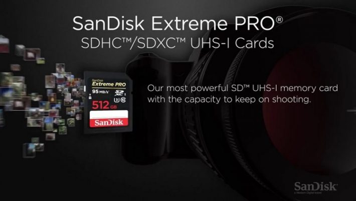 512GB SanDisk Extreme Pro SDXC UHS-I memory card