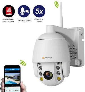 Jennov 1080p PTZ WiFi Security Camera