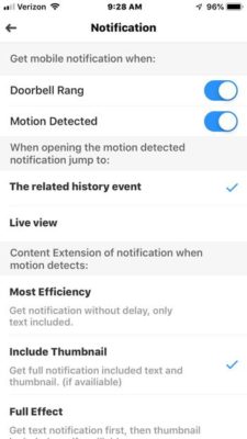 Eufy Video Doorbell 2K notification settings