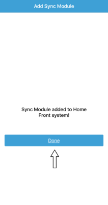 Adding sync module steps complete