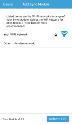 add sync module to Wi-Fi internet