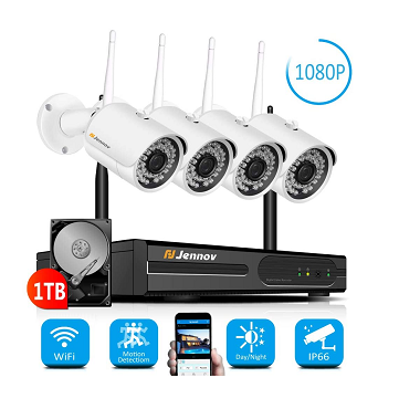 Jennov 4 channel wireless WiFi security camera system